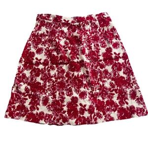 Vintage MARGARET M Floral Red Skirt